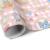 Anime Tom und Jerry Bakery Pattern Geschenkpapier (Rolleneckpunkt)