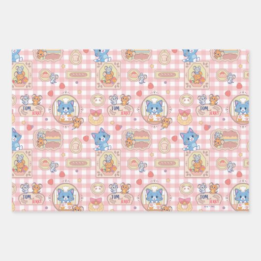 Anime Tom und Jerry Bakery Pattern Geschenkpapier Set (Vorderseite 3)