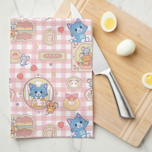 Anime Tom und Jerry Bakery Pattern Geschirrtuch (Viertel Falte)