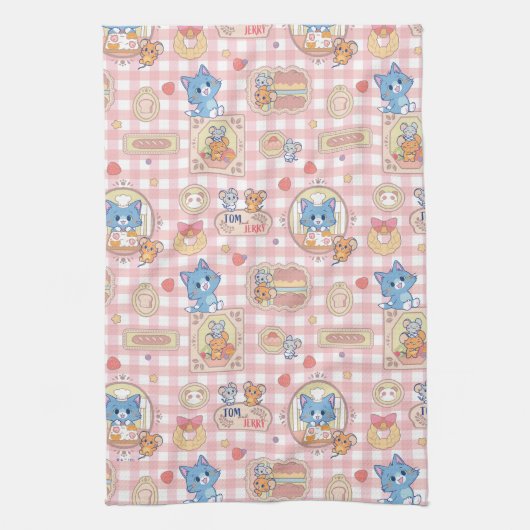 Anime Tom und Jerry Bakery Pattern Geschirrtuch (Vertikal)