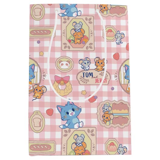 Anime Tom und Jerry Bakery Pattern Mittlere Geschenktüte (Vorderseite)