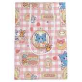 Anime Tom und Jerry Bakery Pattern Mittlere Geschenktüte (Rückseite)
