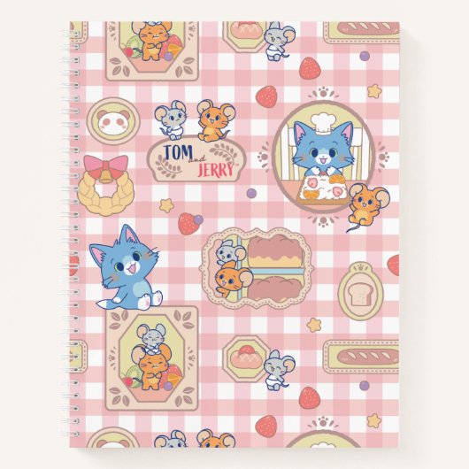 Anime Tom und Jerry Bakery Pattern Notizblock (Vorderseite)