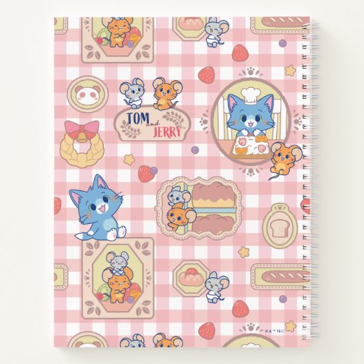 Anime Tom und Jerry Bakery Pattern Notizblock (Rückseite)