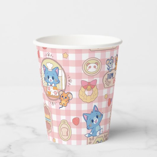 Anime Tom und Jerry Bakery Pattern Pappbecher (Vorderseite)