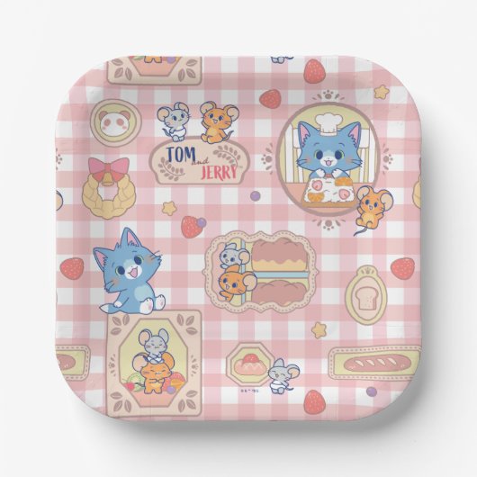 Anime Tom und Jerry Bakery Pattern Pappteller (Vorderseite)
