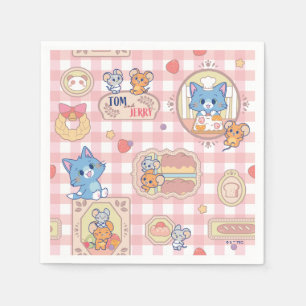 Anime Tom und Jerry Bakery Pattern Serviette