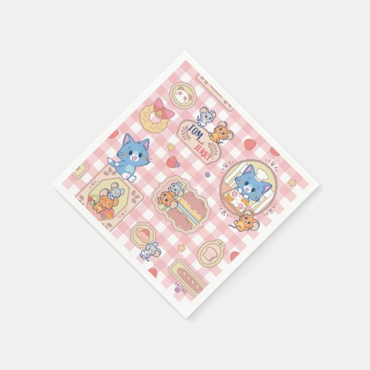 Anime Tom und Jerry Bakery Pattern Serviette (Ecke)