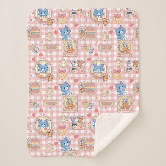 Anime Tom und Jerry Bakery Pattern Sherpadecke (Vorderseite)