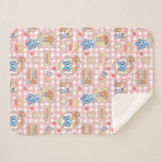 Anime Tom und Jerry Bakery Pattern Sherpadecke (Vorderseite (Horizontal))