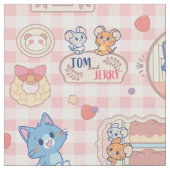 Anime Tom und Jerry Bakery Pattern Stoff (Nahaufnahme)