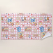 Anime Tom und Jerry Bakery Pattern Strandtuch (Vorderseite)