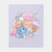 Anime Tom und Jerry Candy Party Fleecedecke (Vorderseite)