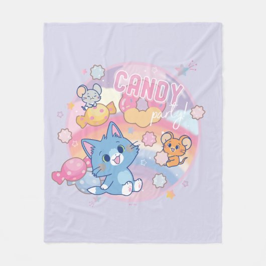 Anime Tom und Jerry Candy Party Fleecedecke (Vorderseite)