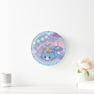 Anime Tom und Jerry Dreamy Nights Runde Wanduhr