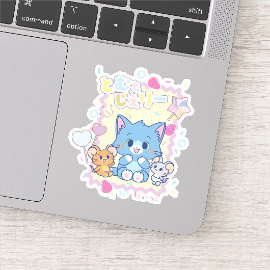 Anime Tom und Jerry Strawberry Fun Aufkleber (Detail)