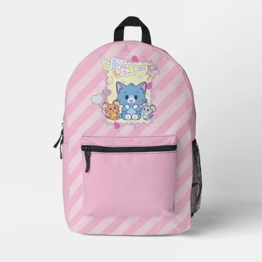 Anime Tom und Jerry Strawberry Fun Bedruckter Rucksack (Vorderseite)