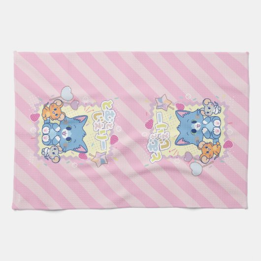 Anime Tom und Jerry Strawberry Fun Geschirrtuch (Horizontal)