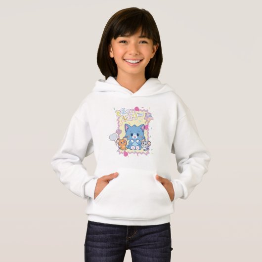 Anime Tom und Jerry Strawberry Fun Hoodie (Vorne ganz)