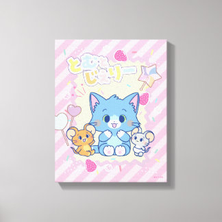 Anime Tom und Jerry Strawberry Fun Leinwanddruck