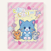 Anime Tom und Jerry Strawberry Fun Notizblock (Vorderseite)