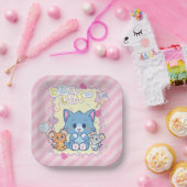 Anime Tom und Jerry Strawberry Fun Pappteller (Party)