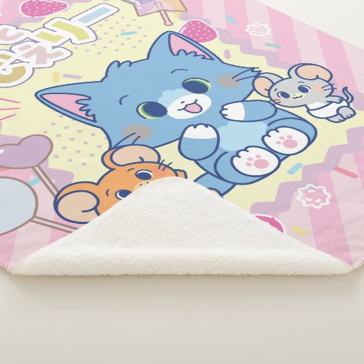 Anime Tom und Jerry Strawberry Fun Sherpadecke (3/4)