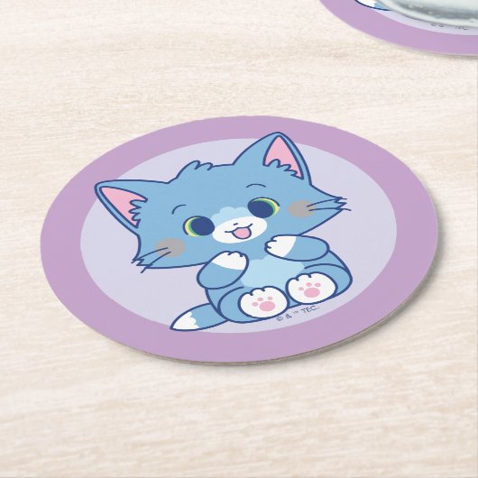 Anime Tom und Jerry - Tom Runder Pappuntersetzer (Angewinkelt)