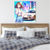 Anime Toyota Supra Leinwanddruck (Insitu (Schlafzimmer))