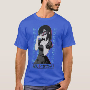 Anime trauriger Waifu-Junge T-Shirt