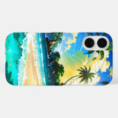 Anime Tropical Beach Paradise Case-Mate iPhone Hülle (Rückseite (Horizontal))