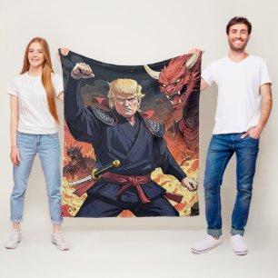 Anime Trump - Fist erhoben Fleecedecke