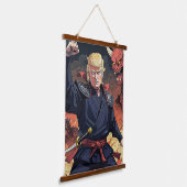Anime Trump - Fist erhoben Wandteppich Mit Holzrahmen (Gewinkelt)