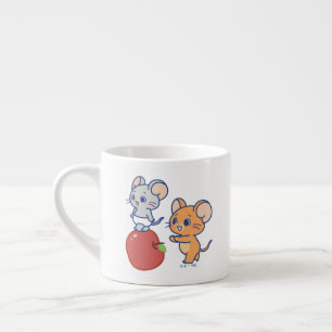 Anime Tuffy und Jerry Apple Rolling Espressotasse