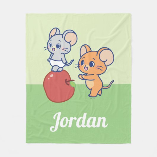 Anime Tuffy und Jerry Apple Rolling Fleecedecke (Vorderseite)