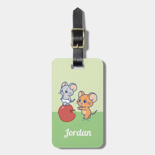 Anime Tuffy und Jerry Apple Rolling Gepäckanhänger (Vorderseite vertikal)