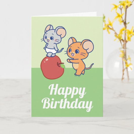 Anime Tuffy und Jerry Apple Rolling Karte (Gelbe Blume)