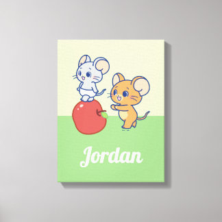 Anime Tuffy und Jerry Apple Rolling Leinwanddruck