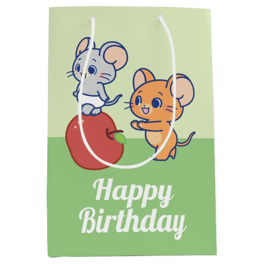 Anime Tuffy und Jerry Apple Rolling Mittlere Geschenktüte (Vorderseite)