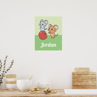 Anime Tuffy und Jerry Apple Rolling Poster