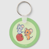 Anime Tuffy und Jerry Apple Rolling Schlüsselanhänger (Vorderseite)