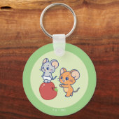 Anime Tuffy und Jerry Apple Rolling Schlüsselanhänger (Vorderseite)