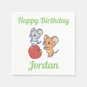 Anime Tuffy und Jerry Apple Rolling Serviette (Vorderseite)