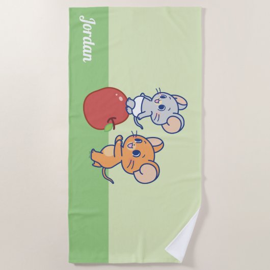 Anime Tuffy und Jerry Apple Rolling Strandtuch (Vorderseite)