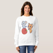 Anime Tuffy und Jerry Apple Rolling Sweatshirt (Vorne ganz)