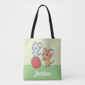 Anime Tuffy und Jerry Apple Rolling Tasche (Vorderseite)