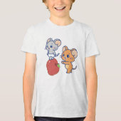 Anime Tuffy und Jerry Apple Rolling Tri-Blend Shirt (Vorderseite)