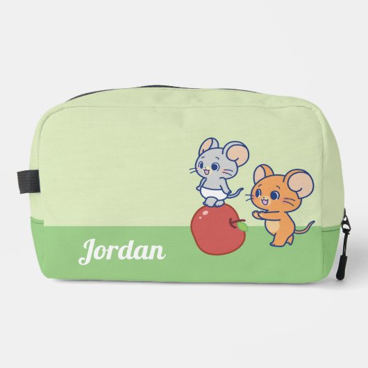 Anime Tuffy und Jerry Apple Rolling Waschbeutel (Vorderseite)