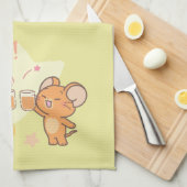 Anime Tuffy und Jerry Cheers zu Käse Geschirrtuch (Viertel Falte)