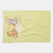 Anime Tuffy und Jerry Cheers zu Käse Geschirrtuch (Horizontal)